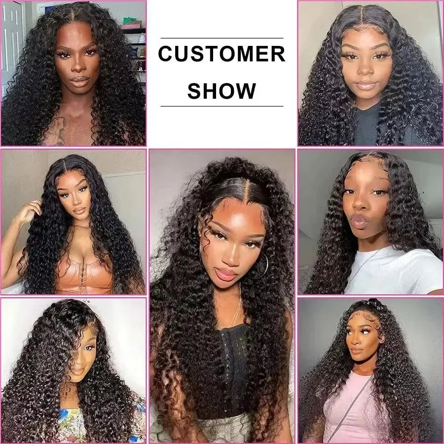 Deep Wave HD Lace frontal Wig-100% human Hair/ 13x6 &13x4/ 200% density