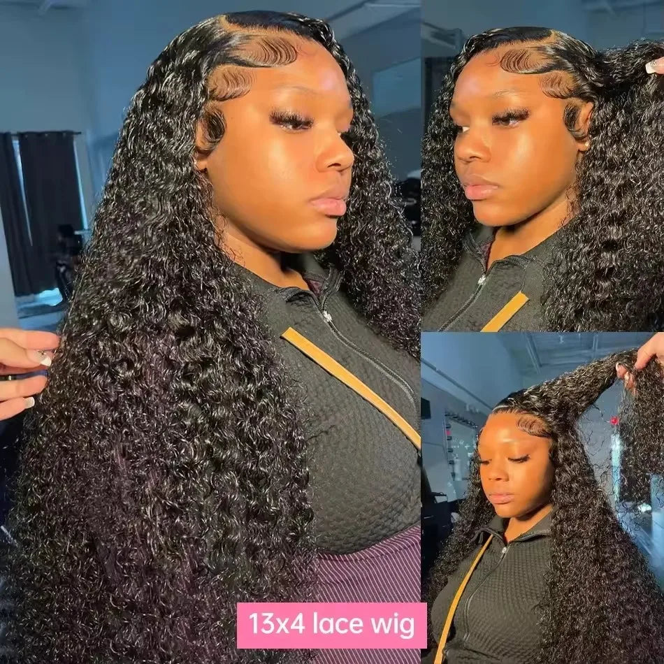 Deep Wave HD Lace frontal Wig-100% human Hair/ 13x6 &13x4/ 200% density