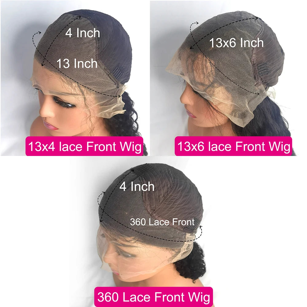 Deep Wave HD Lace frontal Wig-100% human Hair/ 13x6 &13x4/ 200% density