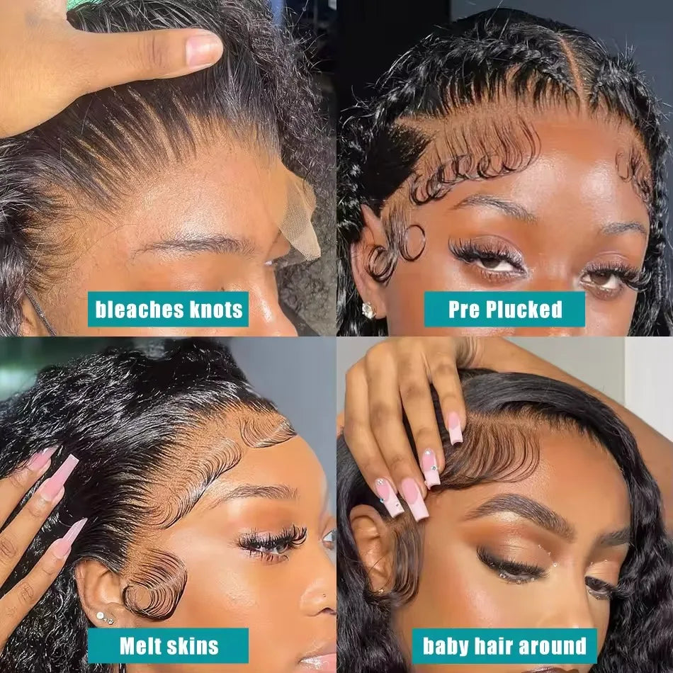 Deep Wave HD Lace frontal Wig-100% human Hair/ 13x6 &13x4/ 200% density