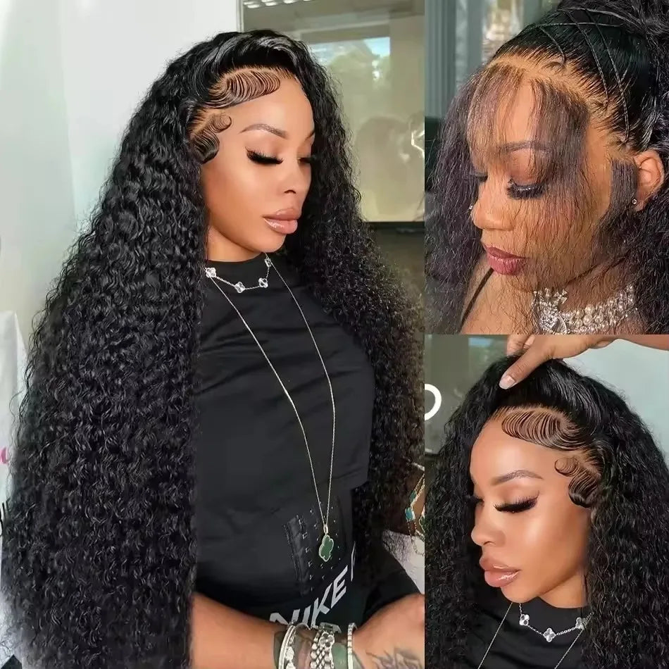 Deep Wave HD Lace frontal Wig-100% human Hair/ 13x6 &13x4/ 200% density